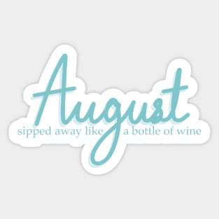 August Lyrics Light Blue Sticker